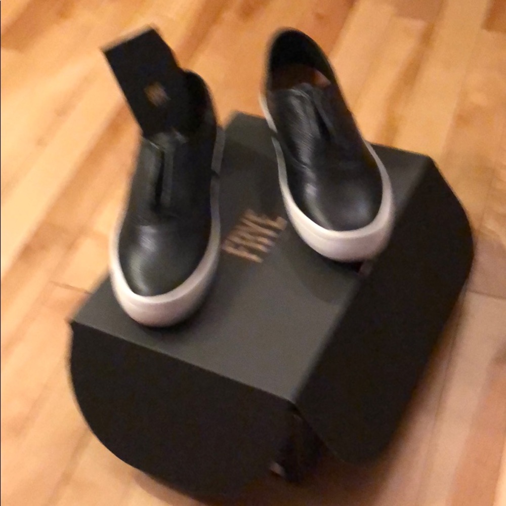 Frye slip-on black leather